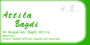 attila bagdi business card